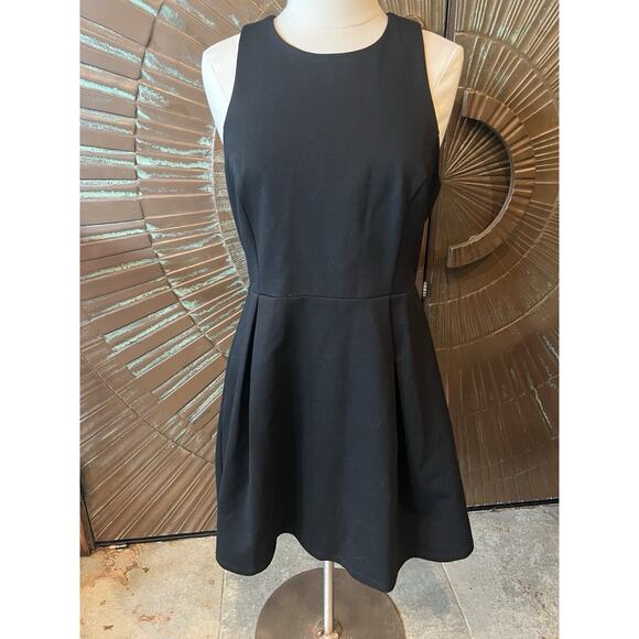 Lulus Dress Women XL Black Sleeveless Open Back Fit & Flare Party Cocktail Dress - Picture 2 of 11